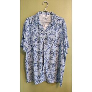 NWT  WBEI Looney Tunes Button Up Shirt Mens Sz XL Bugs Bunny Print